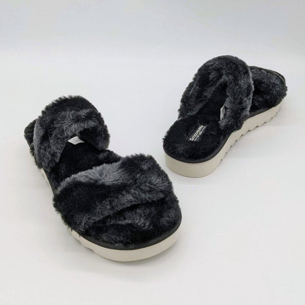 Koolaburra by UGG Fuzz On Faux-Fur Slide Sandals